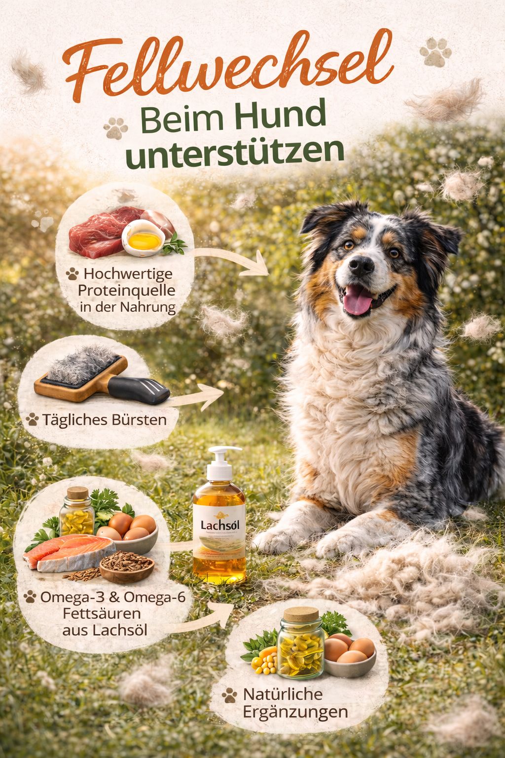 Hund im Fellwechsel – Fellpflege und Unterstützung über Ernährung