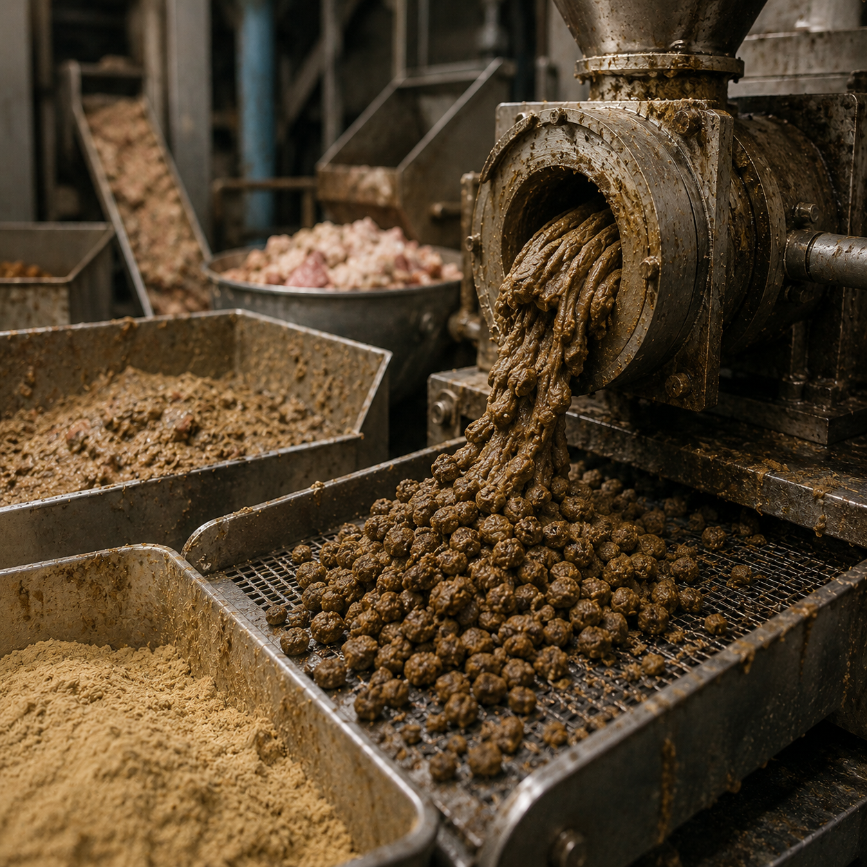Extruder zur Herstellung von Trockenfutter für Hunde